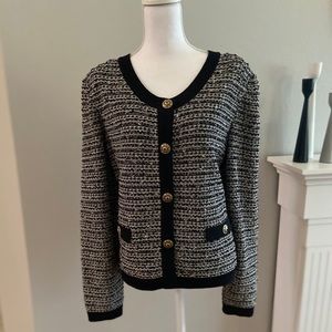 St. John Knits  jacket.  Black and white.